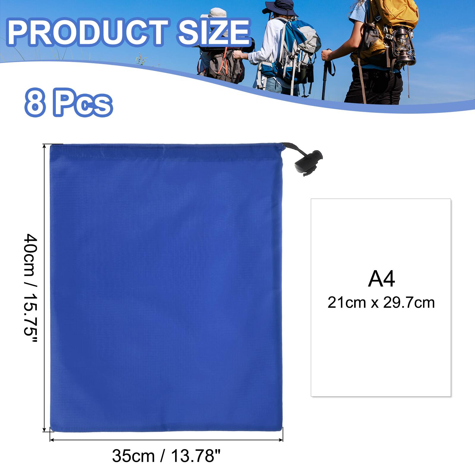 PRODUCT SIZE  
8 Pcs  
40cm / 15.75"  
A4  
21cm x 29.7cm  
35cm / 13.78"