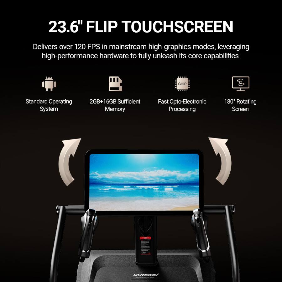 23.6" FLIP TOUCHSCREEN

Delivers over 120 FPS in mainstream high-graphics modes, leveraging high-performance hardware to fully unleash its core capabilities.

- Standard Operating System
- 2GB+16GB Sufficient Memory
- Fast Opto-Electronic Processing
- 180° Rotating Screen