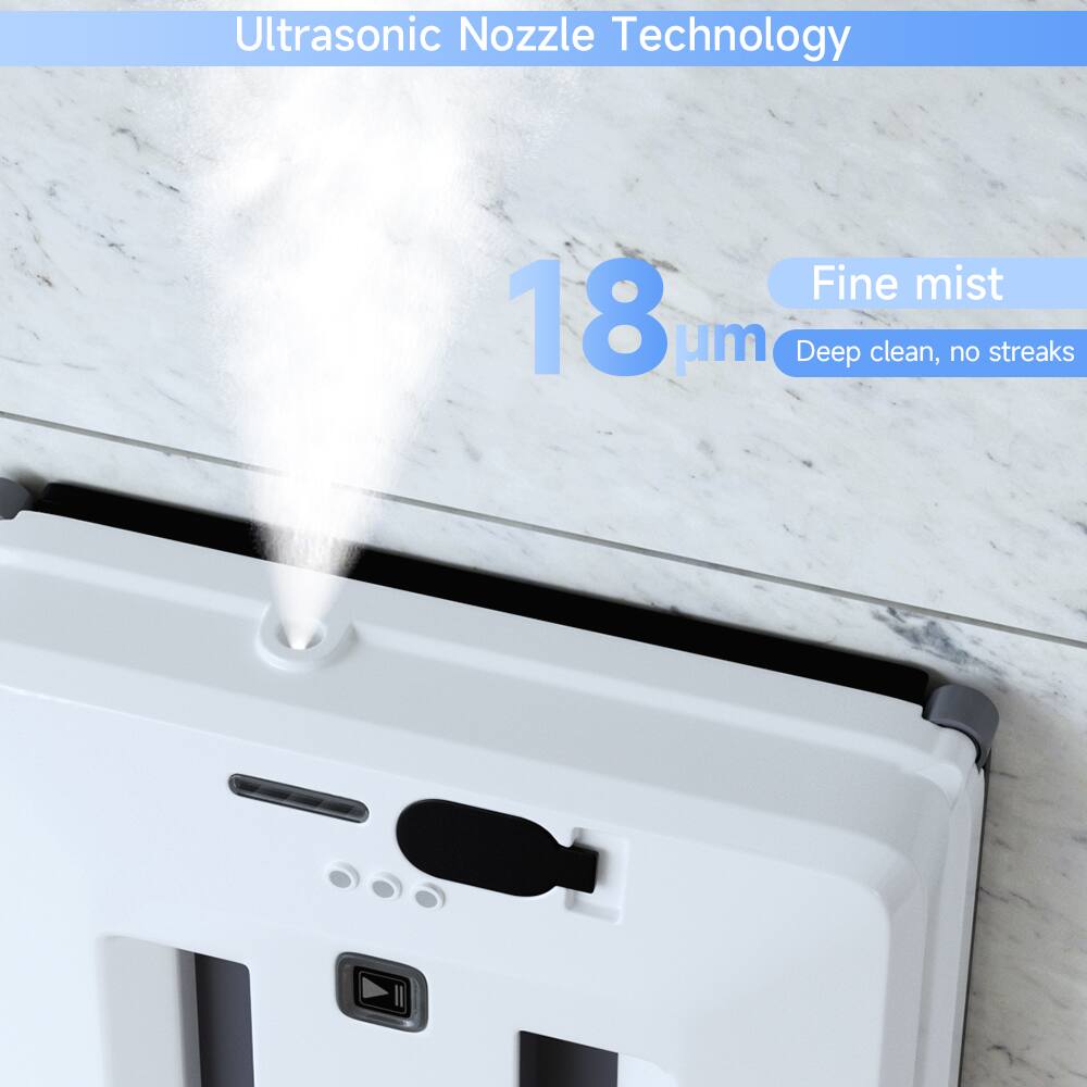 Ultrasonic Nozzle Technology

Fine mist  
18μm  
Deep clean, no streaks