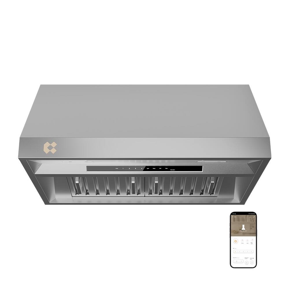 Jeremy Cass - 36 inches - Convertible - Under cabinet Range Hood - Silver