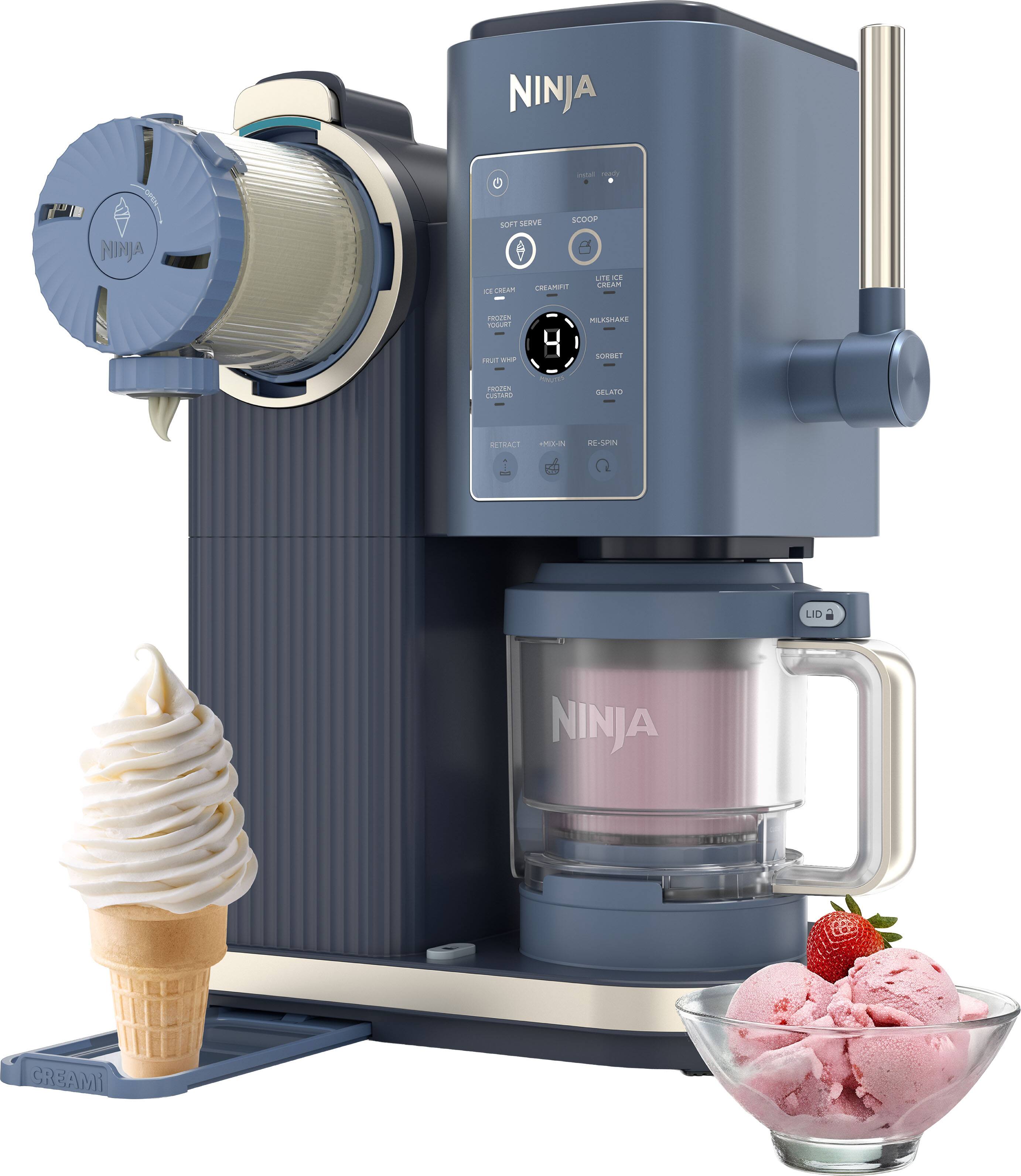 NINJA NINJA - CREAMI SCOOP sI E -E CREANIT cR CREAN d CRAM - PROZES TOGURT PLASTARE suRd PROLIR CAIAN P SELATO 1asra NEI RESN I LID NINJA CREAMI