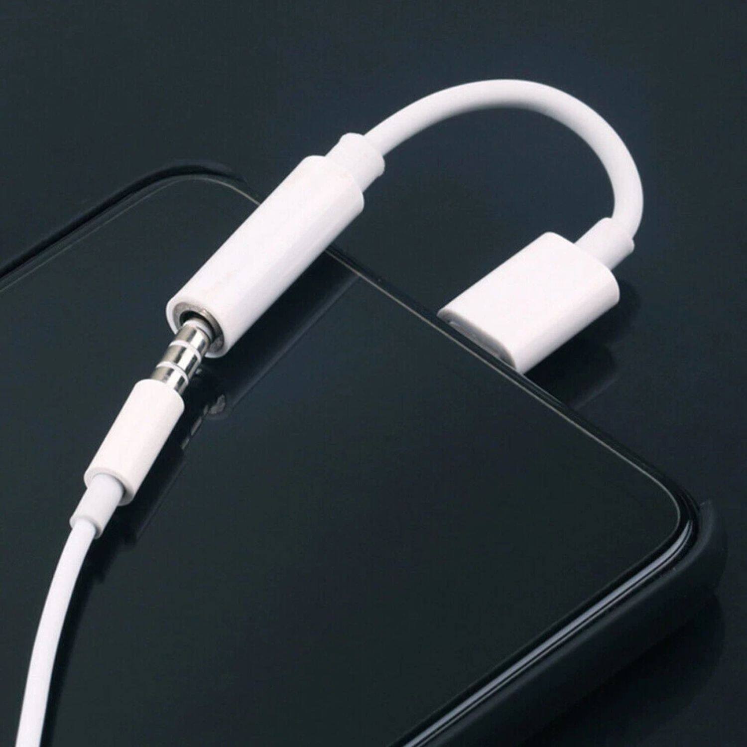 Left. Stock Preferred - 2-Pack USB-C to 3.5mm Headphone Jack Adapter – Type-C Audio Converter for Samsung, iPhone 15, Pixel - Black & White.