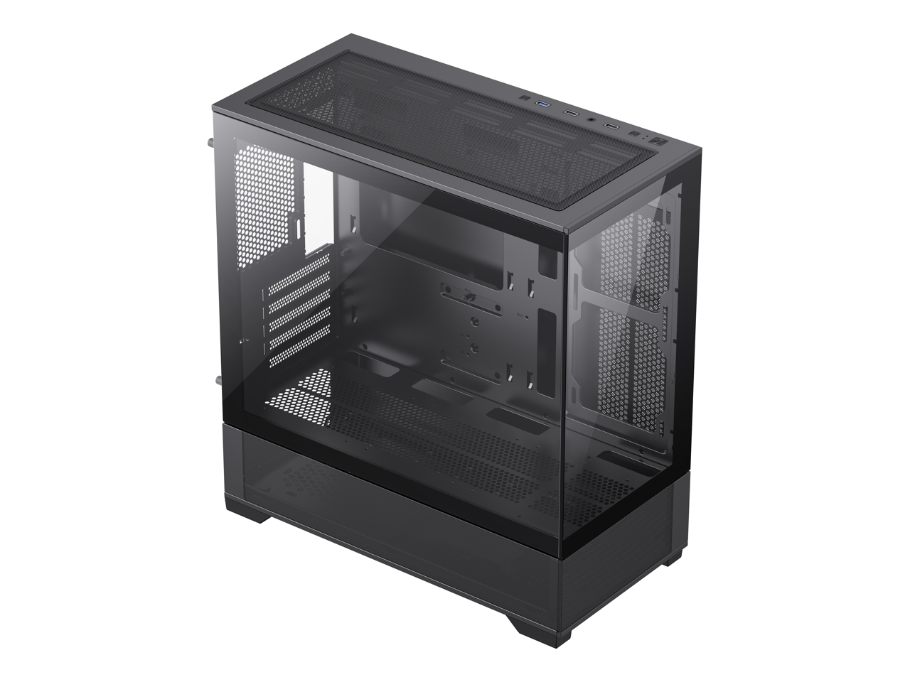 Alt View 6. GAMEMAX - GAMEMAX VISTA MB Black USB3.0 Micro-ATX Tower Tempered Glass Computer Case. Fan is Not Included. - Black.