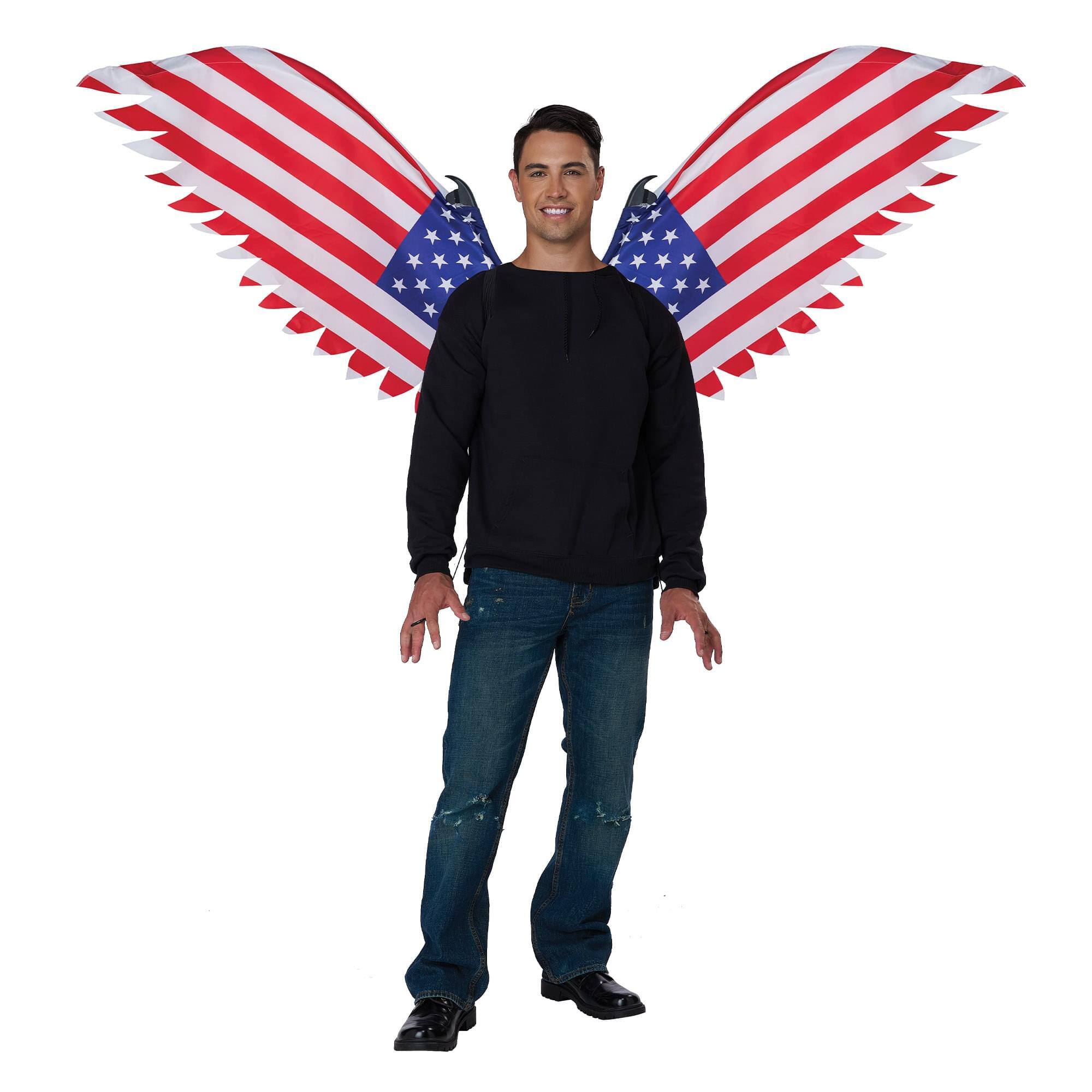 Alt View 10. California Costumes - 4th of July Patriot Costume Wings | One Size Fits Most - Red.