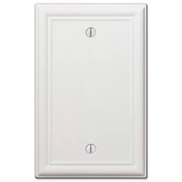 AMERELLE - Chelsea 1 gang Stamped Steel Blank Wall Plate 1 pk - White