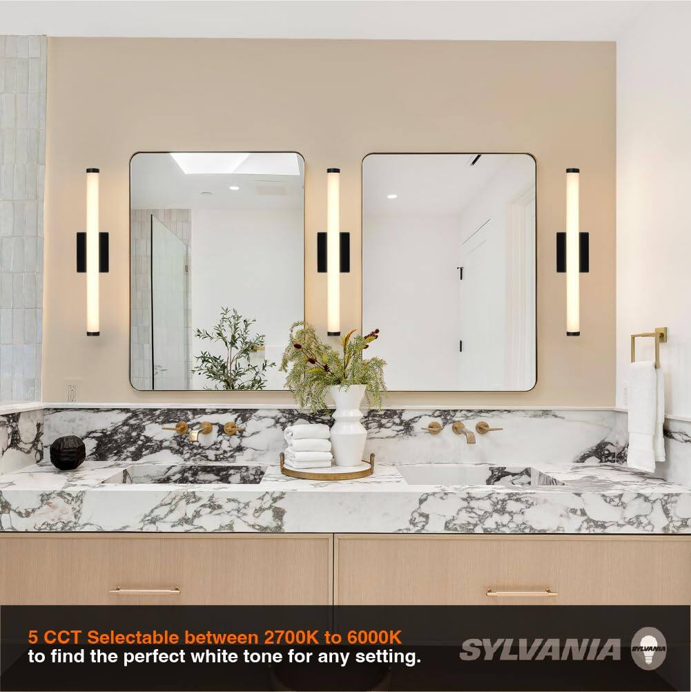 5 CCT Selectable between 2700K to 6000K to find the perfect white tone for any setting.