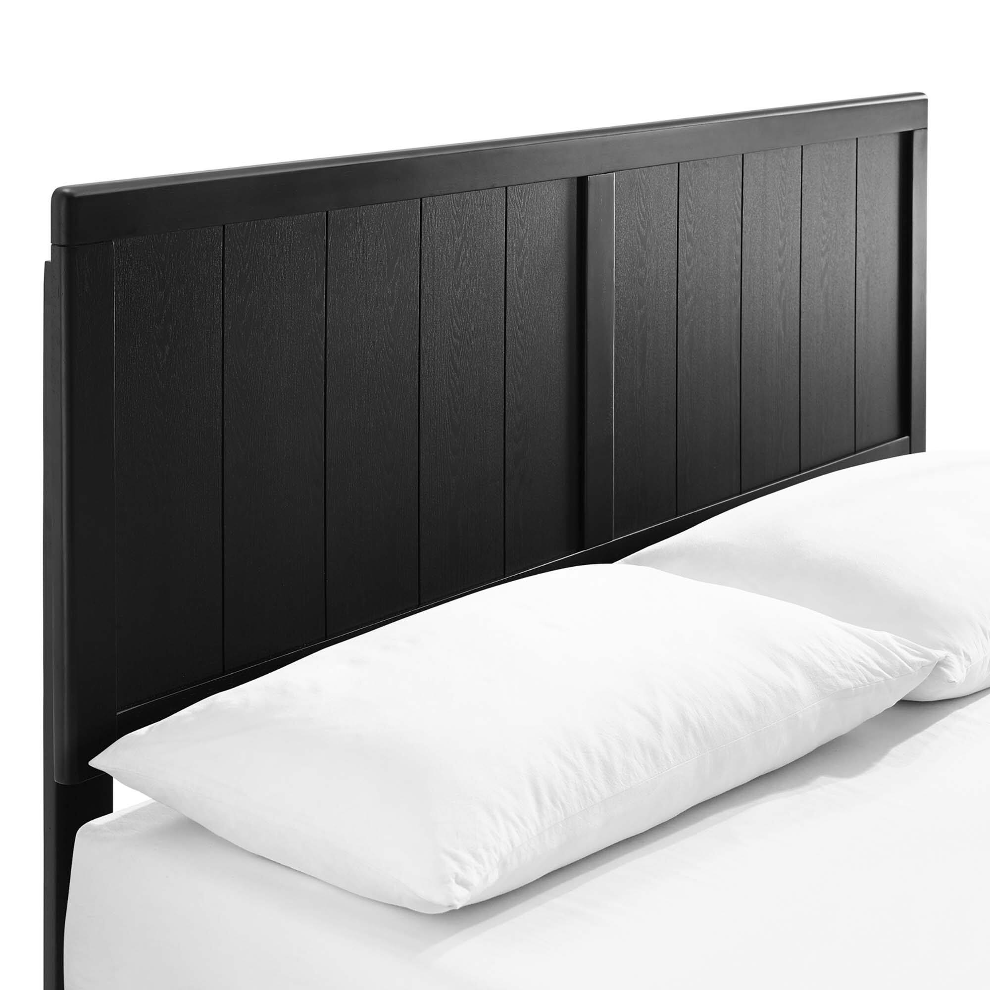 Alt View 8. Modway - Alana Wood Full Platform Bed With Splayed Legs - Black.