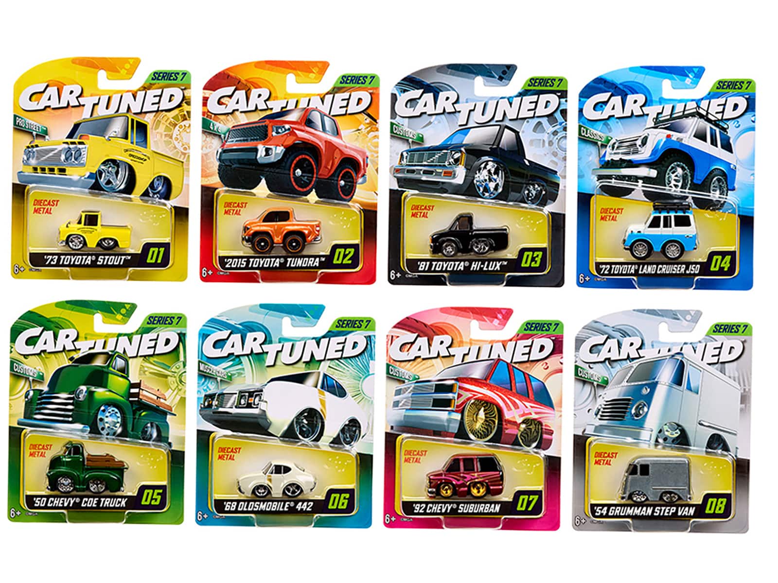 Car Tuned - "Mainline" 2025 Series 7 Set of 8 Pieces Diecast Model Cars by CarTuned - Multi