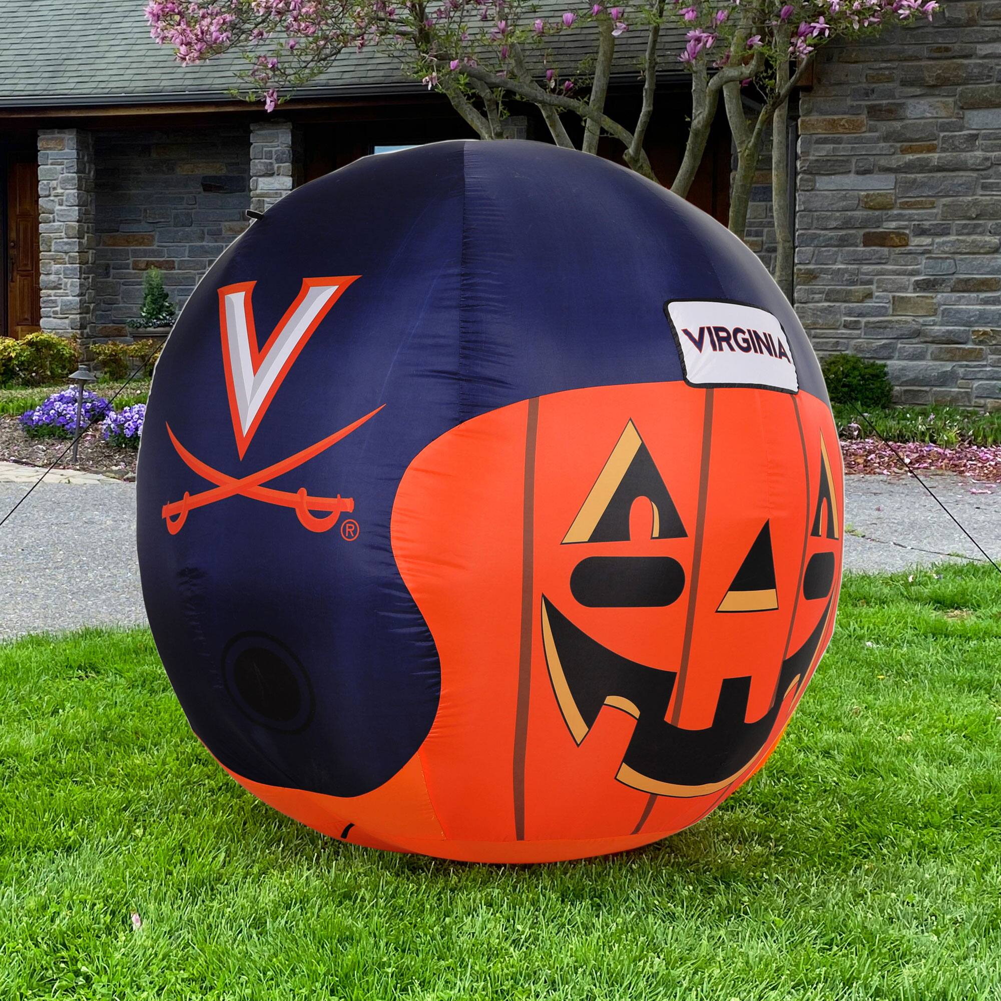 Alt View 1. Sporticulture - Virginia Cavaliers Jack-O-Helmet Inflatable - Multicolor.