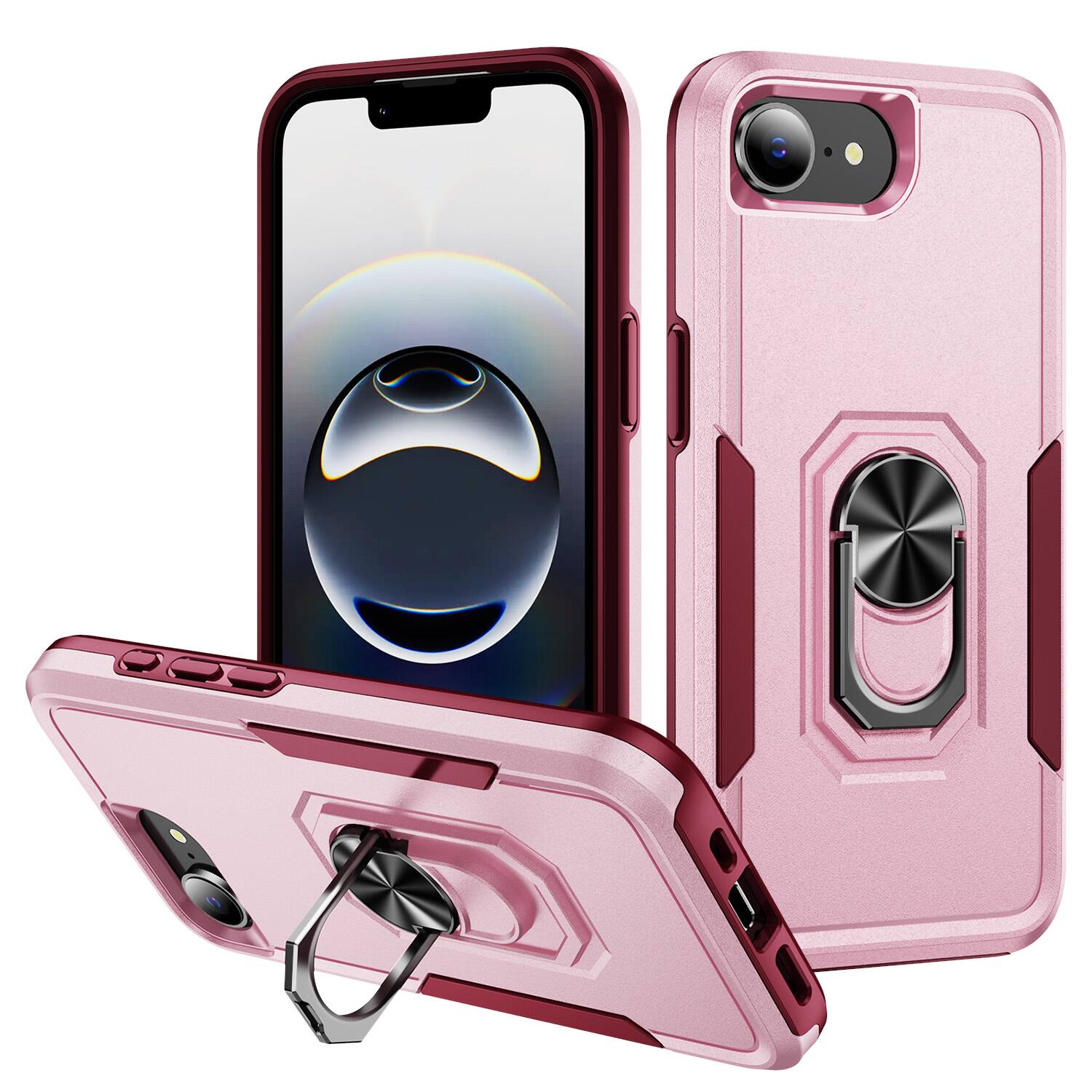 Pink + Rosered