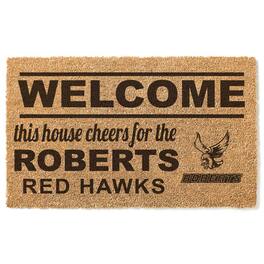 Jardine - Roberts Wesleyan Redhawks 18" x 30" Welcome Doormat - Brown