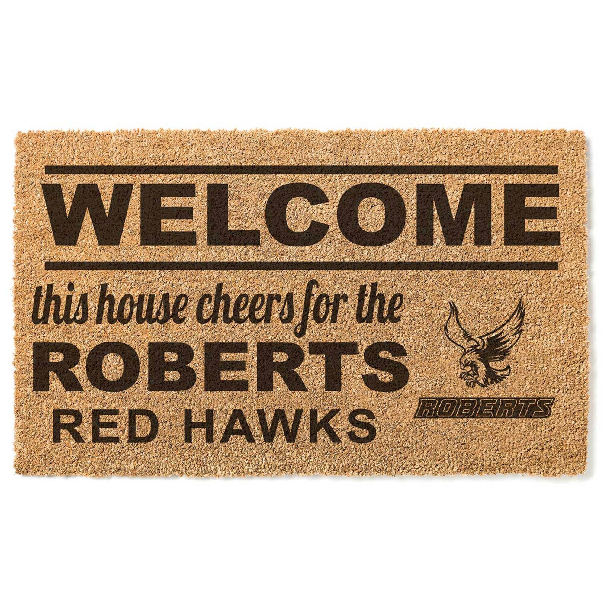 Roberts Wesleyan Redhawks 18" x 30" Welcome Doormat