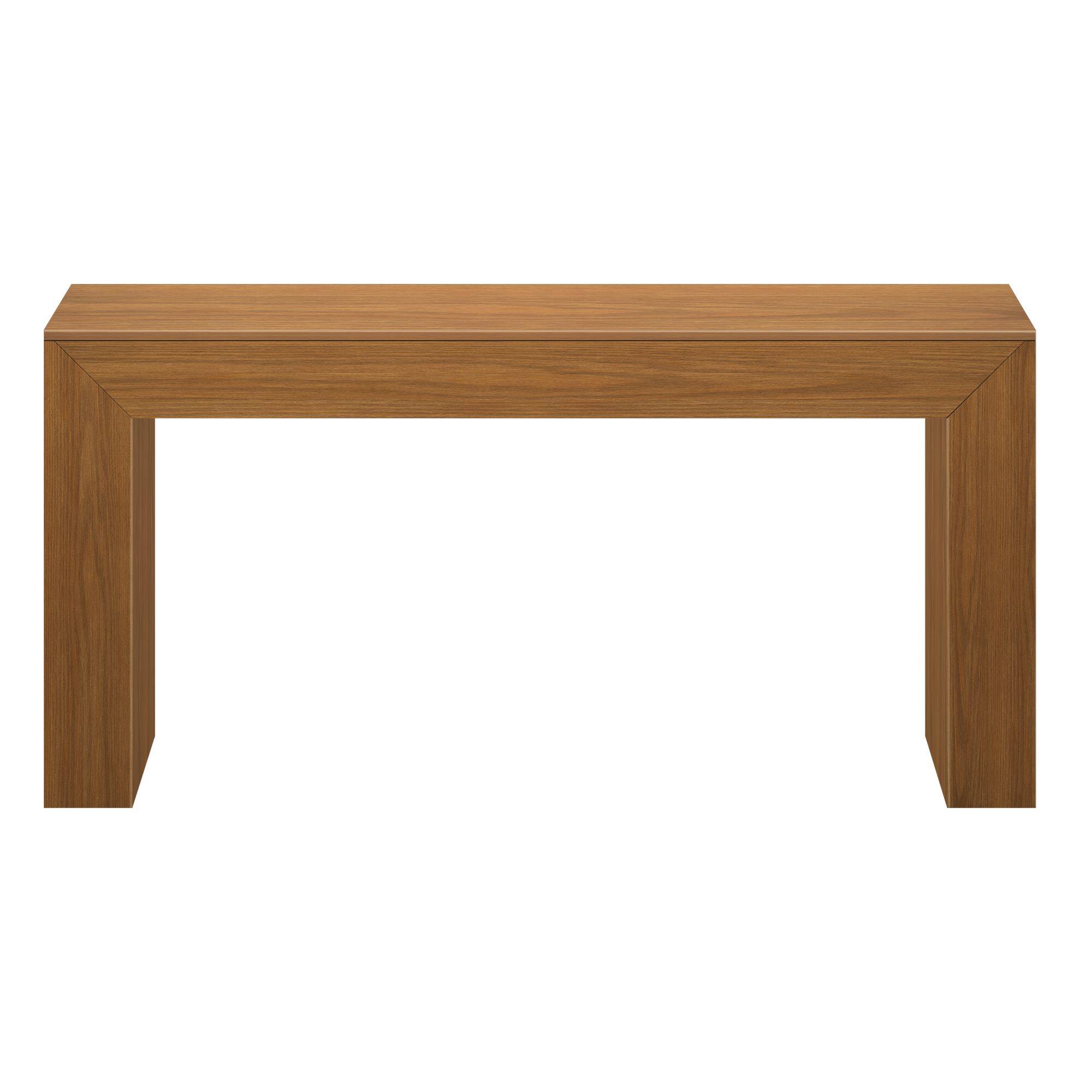 Alt View 3. Plank+Beam - Grande Console Table (66in / 1680mm), Pecan Wirebrush - Pecan Wirebrush.