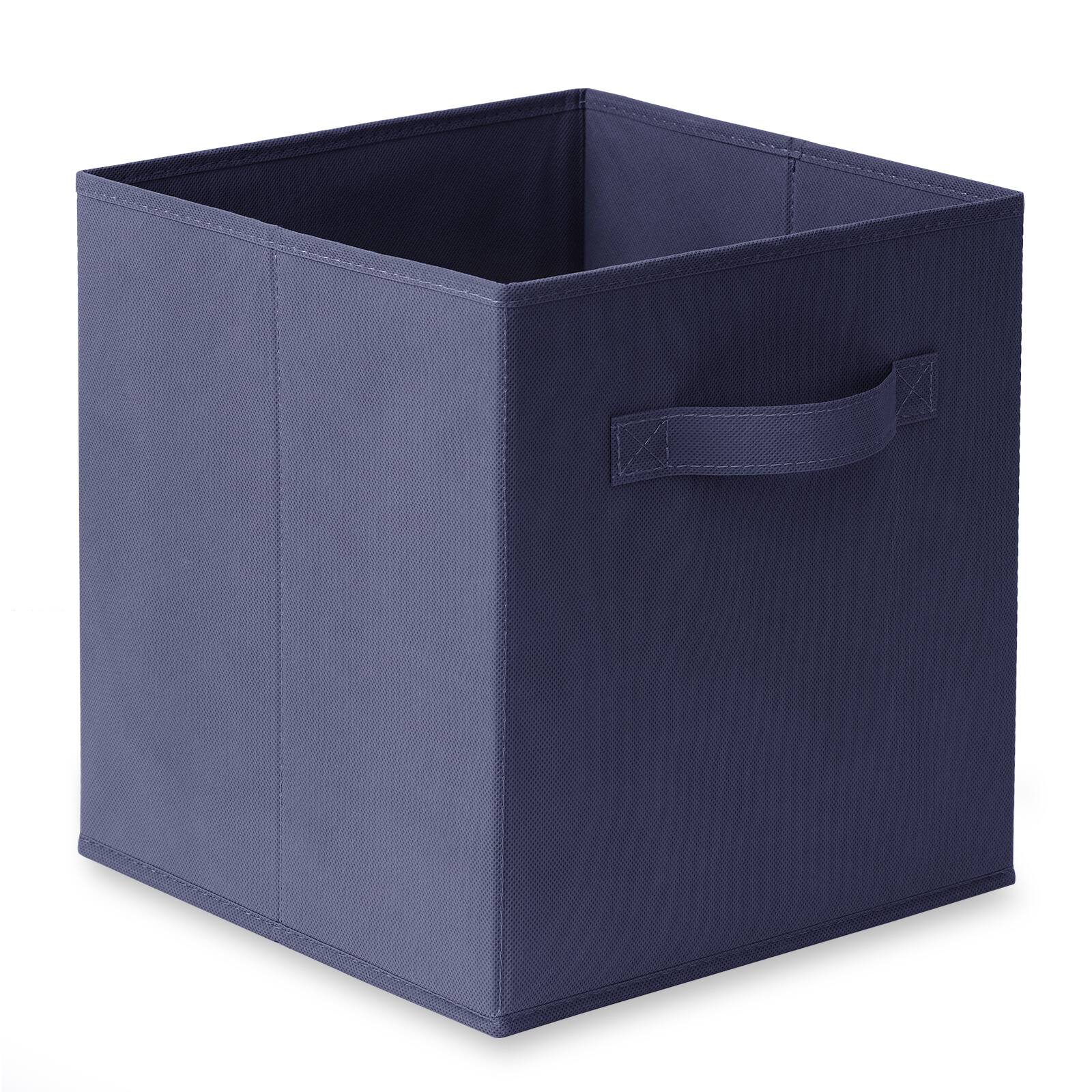 Alt View 1. Casafield - (Set of 12) Collapsible Fabric Cubes - Storage Bins - Navy Blue.