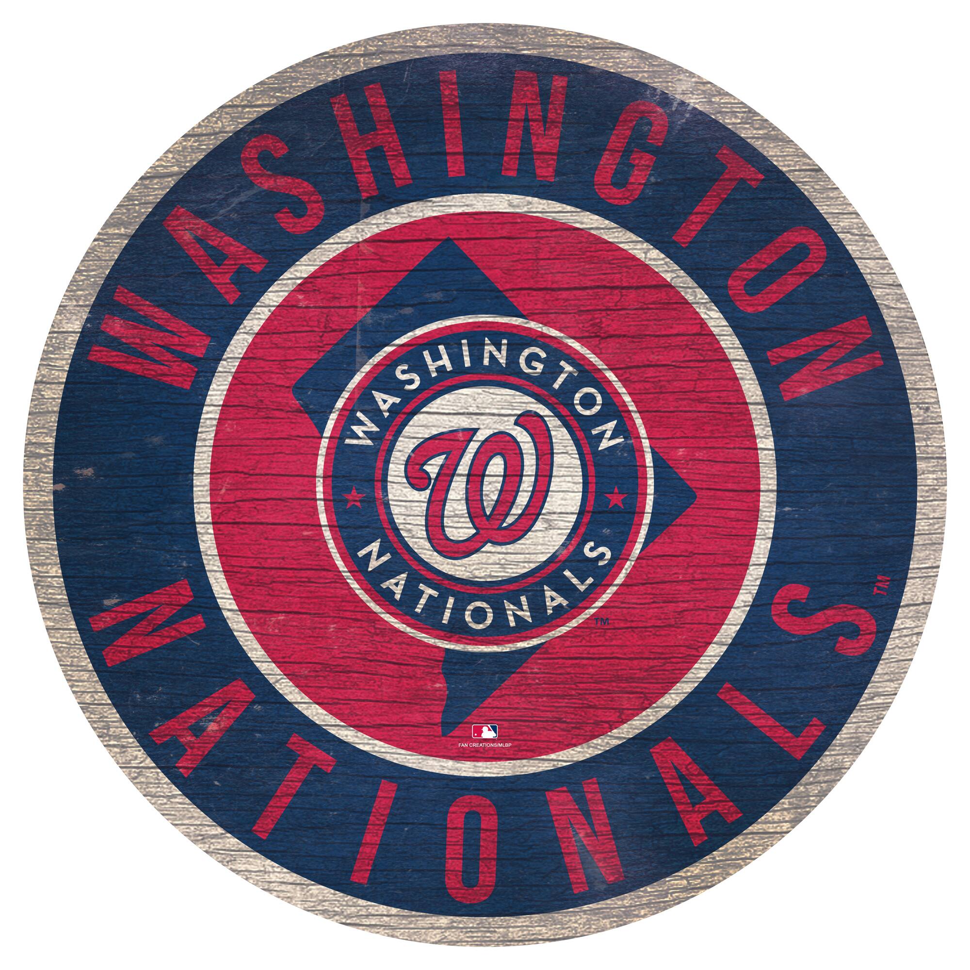 Washington Nationals 12'' x 12'' State Circle Sign