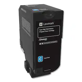 Lexmark - 74C1HC0 12000 Page-Yield Return Program Unison High-Yield Toner - Cyan