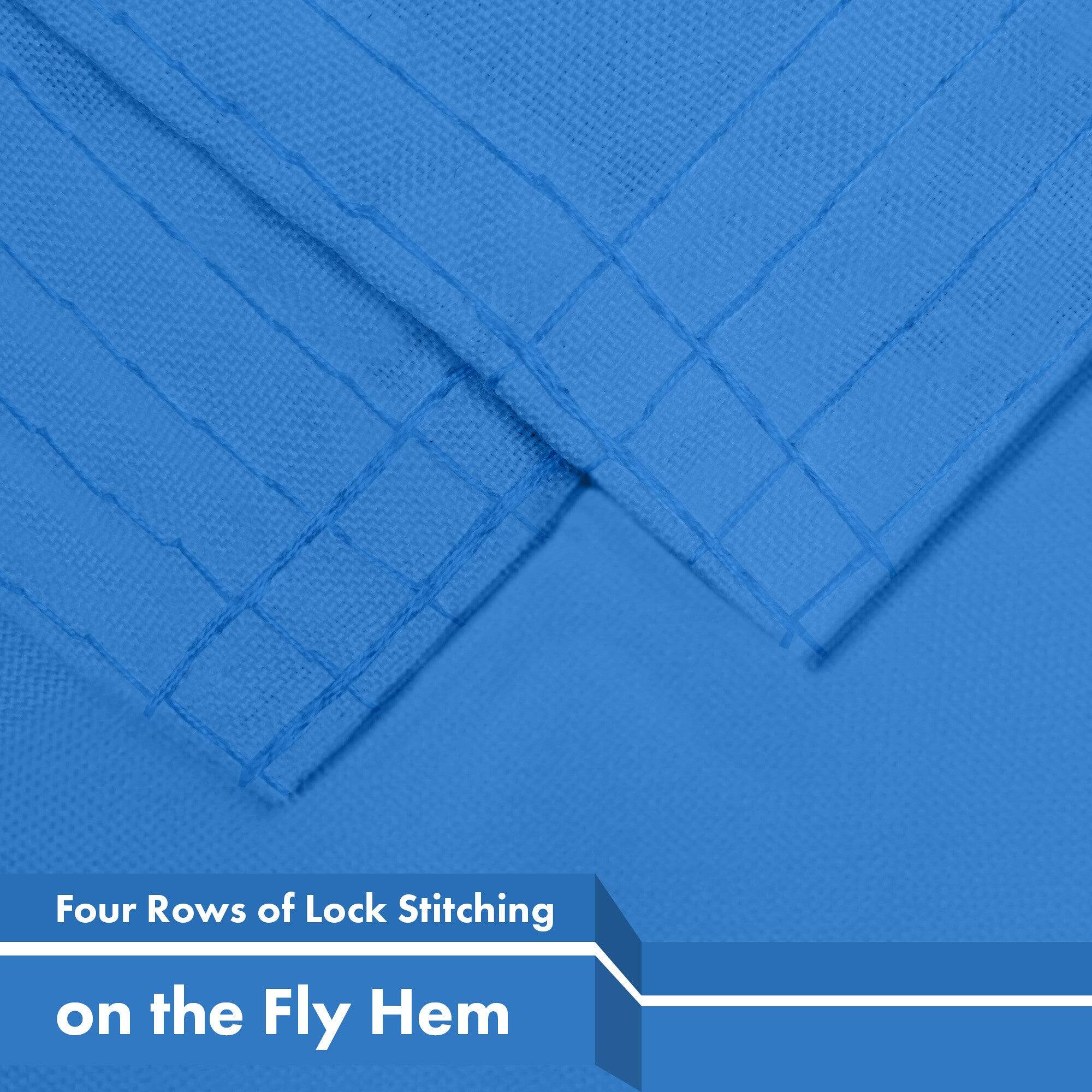 Four Rows of Lock Stitching on the Fly Hem