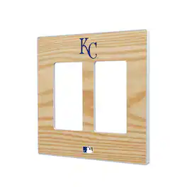 Keyscaper - Kansas City Royals Baseball Bat Design Double Rocker Light Switch Plate - Multicolor