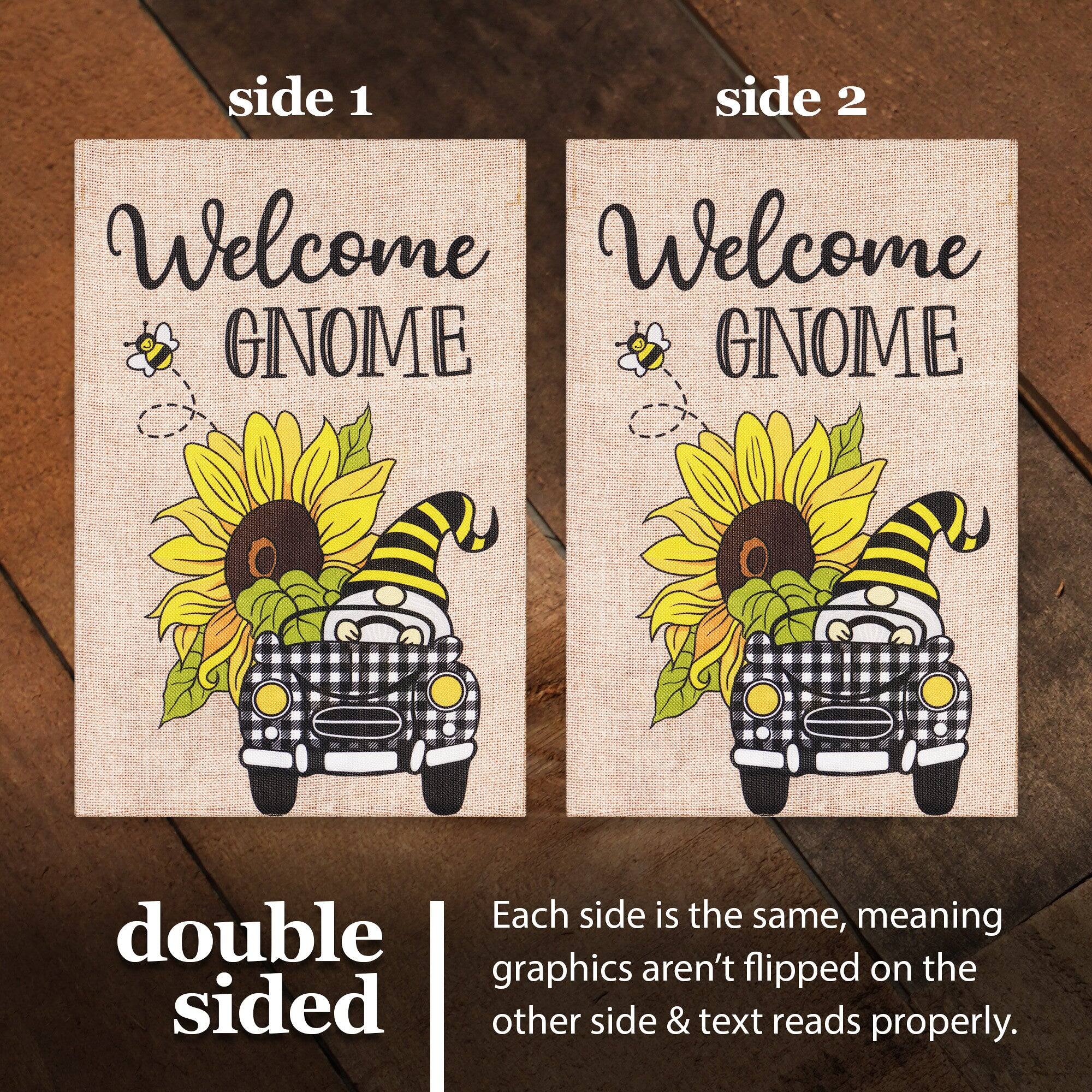 side 1 side 2 Welcome Welcome GNOME GNOME Each side is the same, meaning double graphics aren't flipped on the other side & text reads properly.