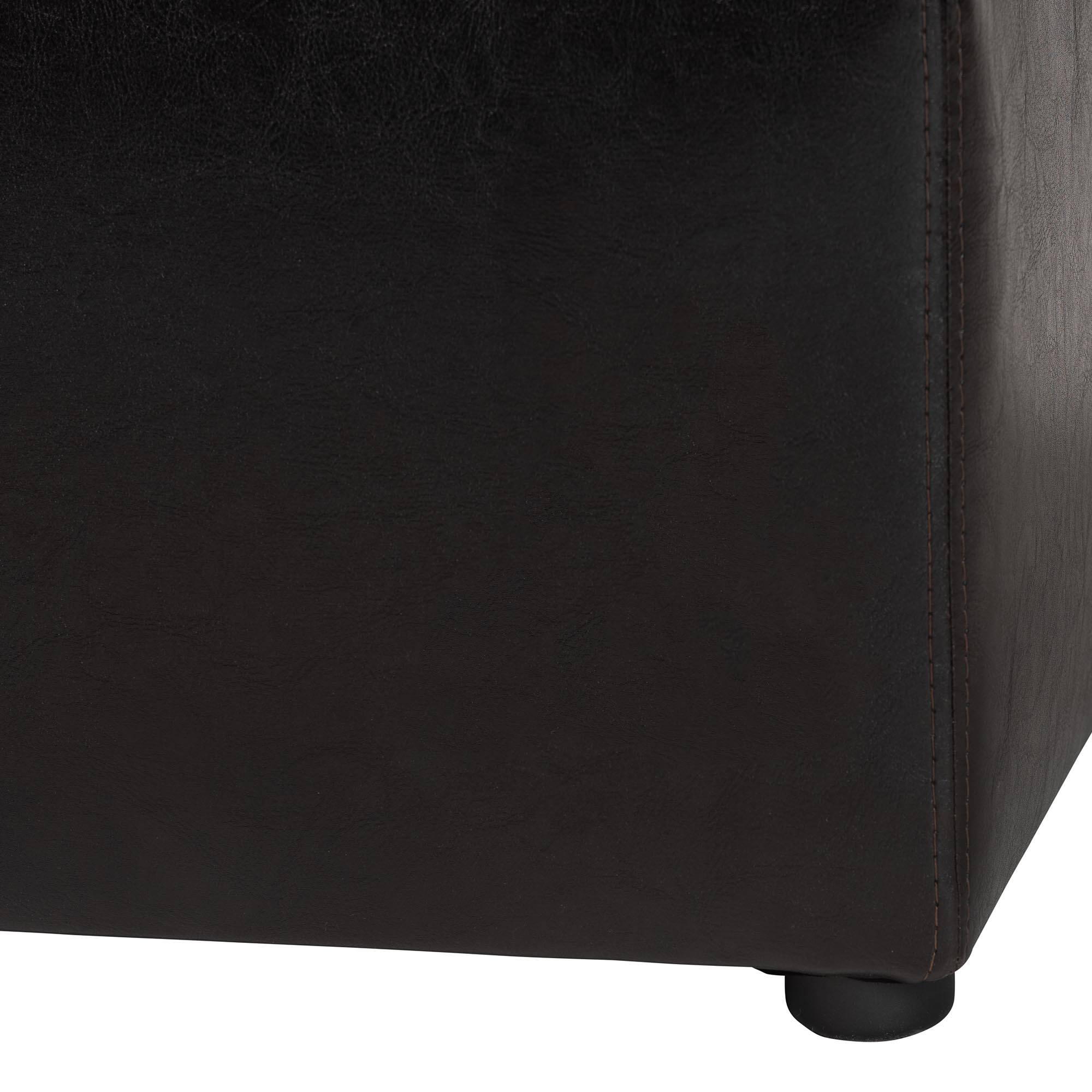 Alt View 4. Baxton Studio - Dennehy Modern Ottoman - Dark Brown.