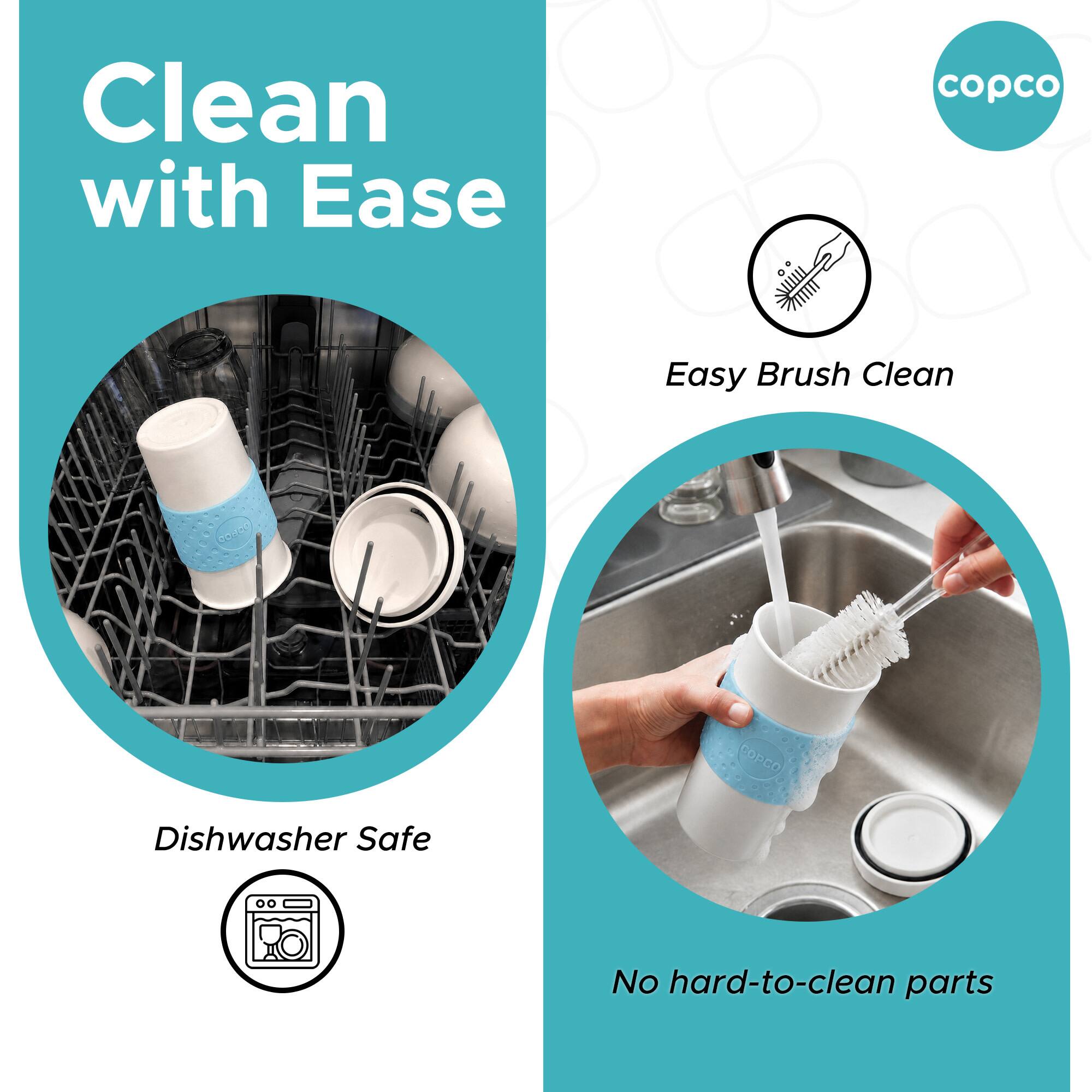 Clean with Ease  
copco Easy Brush Clean  
DOCD COPCO  
Dishwasher Safe  
No hard-to-clean parts