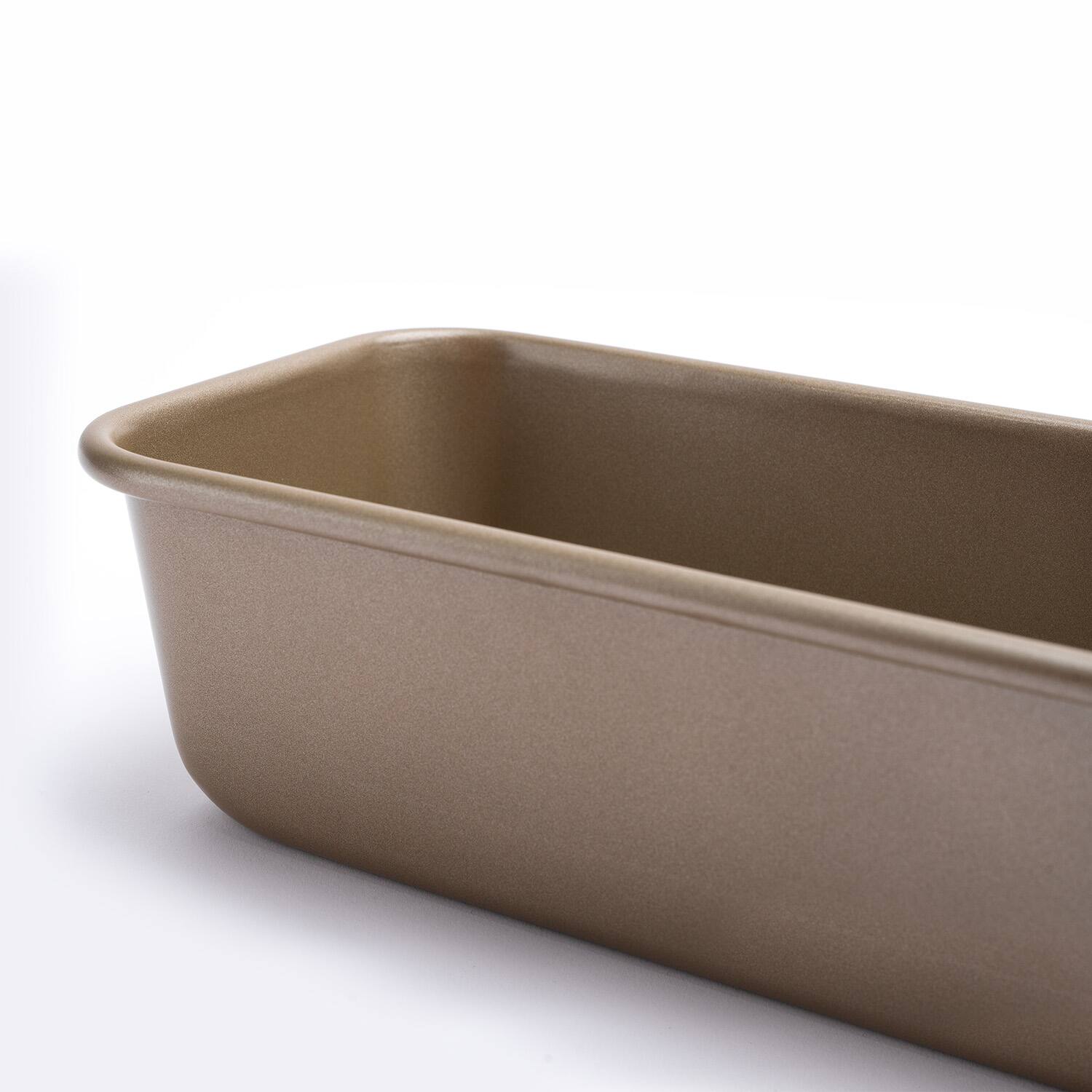 Alt View 3. Cuisipro - 9.5 x 2.75-Inch Steel Nonstick Loaf Baking Pan - Brown.