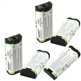 HQRP - Replacement 5-Pack Cordless Phone Battery 2.4 V 850 mAh NiMH for Panasonic HHR-P105