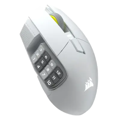 CORSAIR SCIMITAR ELITE WIRELESS SE ホワイト Amazon.com: Corsair Scimitar Elite Wireless SE MMO PC Gaming