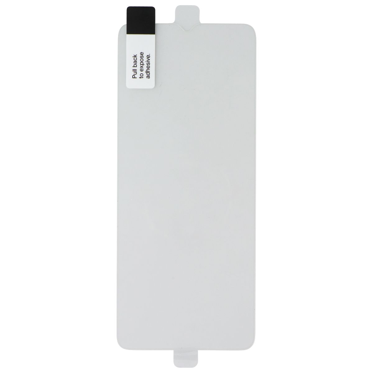 Pull back to expose adhesive.