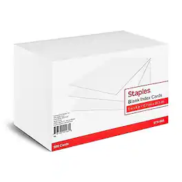Staples - 5" x 8" Index Cards, Blank, 500/Pack - White
