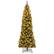 Alt View 18. Costway - 8 FT Pre-Lit Christmas Tree Slim Pencil Hinged with 420 Lights & 1168 Branch Tips - Green/White.