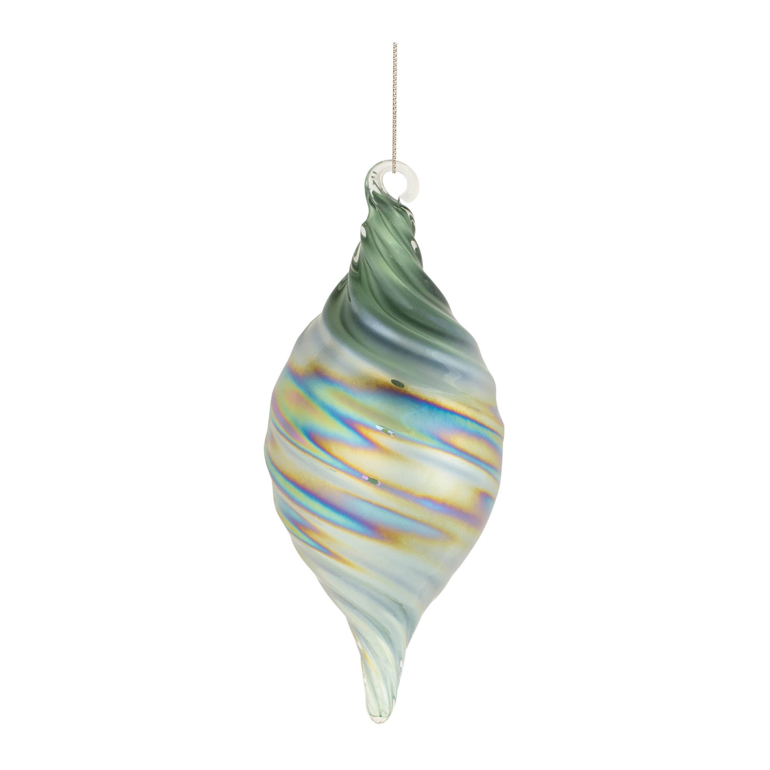 Back. BreeBe - Green Iridescent Ornaments (Set of 12) - Green, Iridescent.