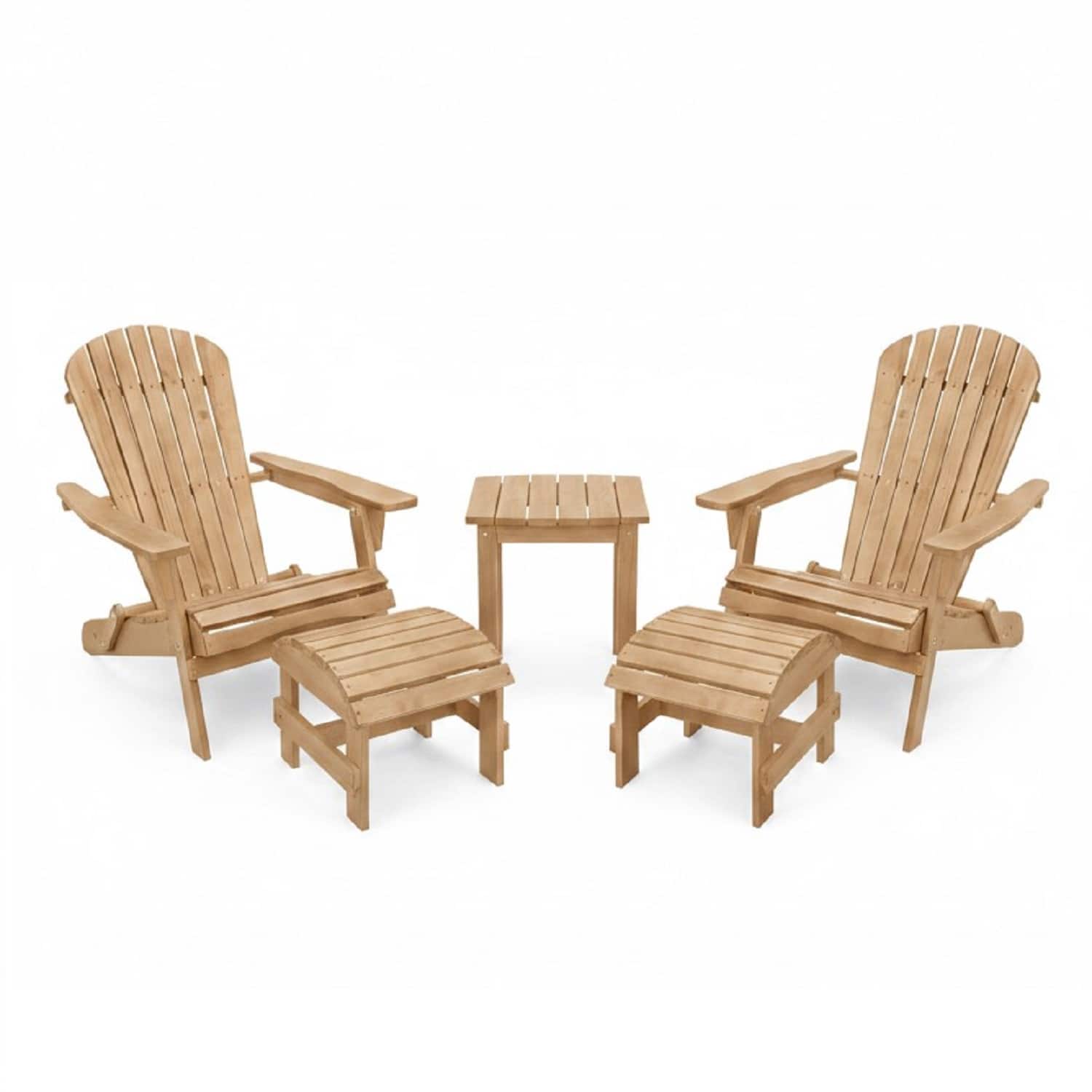 Jiallo - Grand Collection Folding Large Size Adirondack Chair Pine Wood - Walnut price history on PriceWatchPro