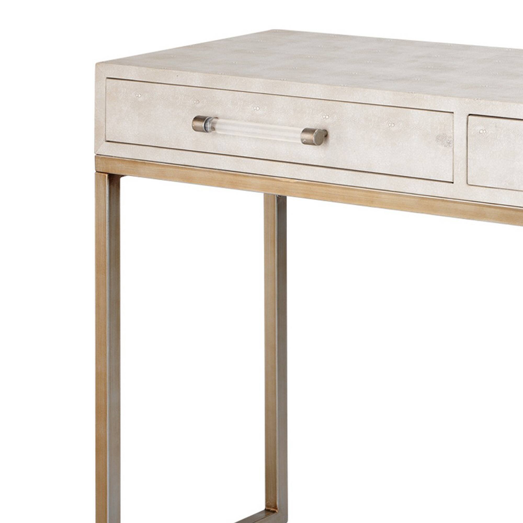 Manhattan Lane Console Table with Two Drawers and Metal Base White ...