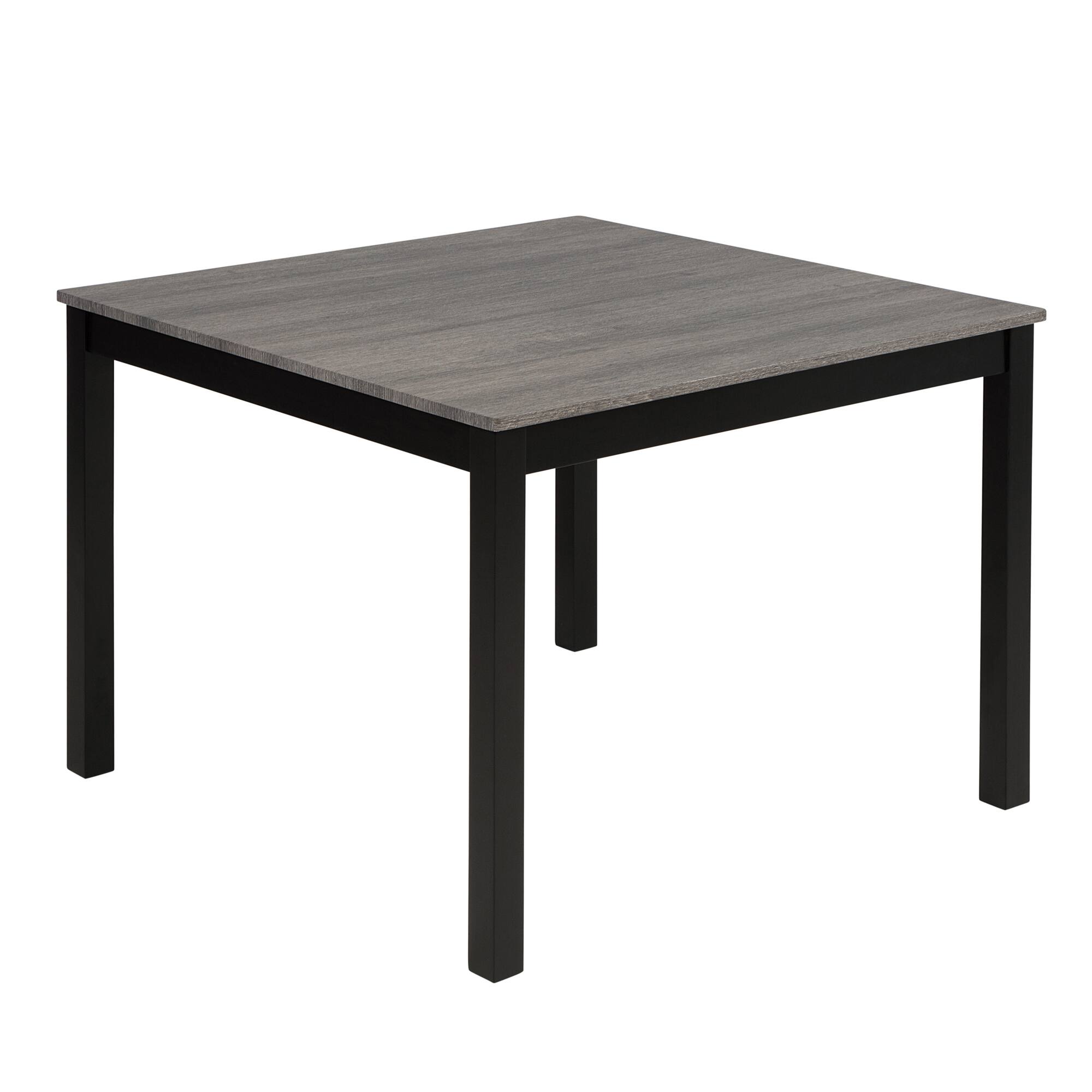 Front. APRILSOUL - 5-Piece Dining Table Set with 4 Chairs Dining Table Set for 4 with Chairs Wooden Dining Table Set Gray Black - Black,Light Gray.