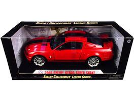 2008 Ford Shelby Mustang GT500 Super Snake Stripes Shelby Collectibles Legend Series 1/18 - Red with Black