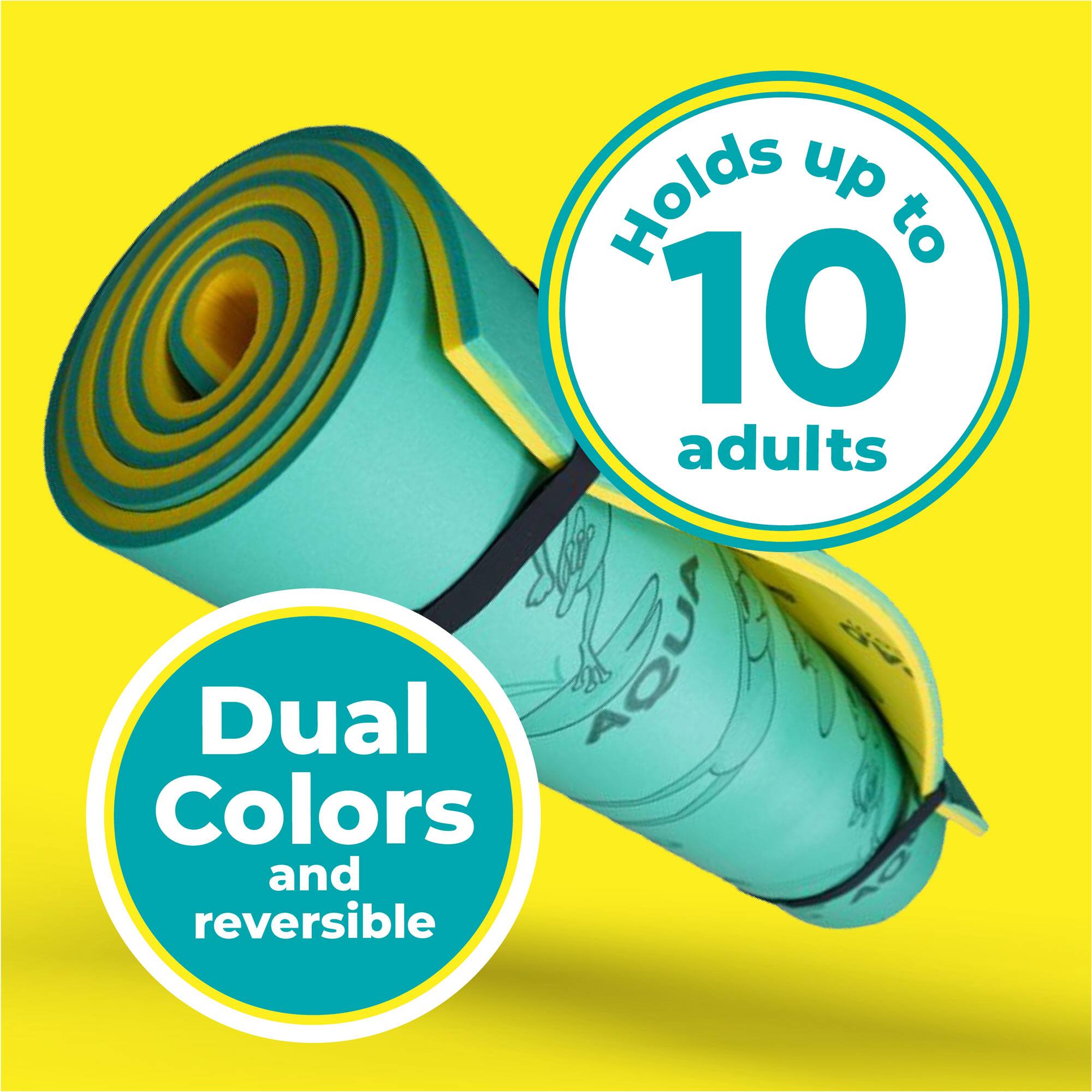 Holds up to 10 adults  
Dual Colors and reversible