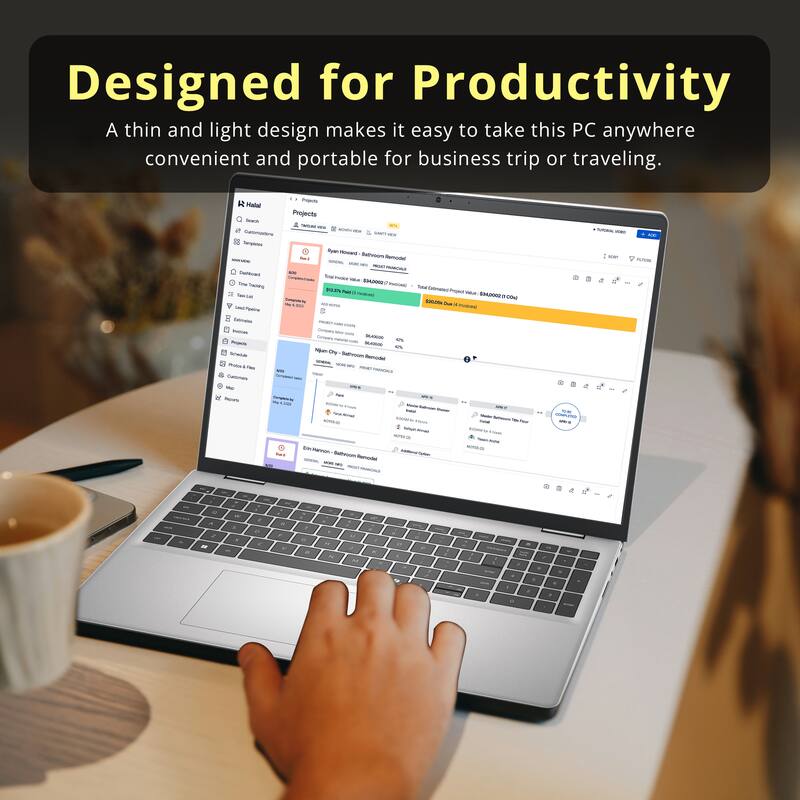 Designed for Productivity  
A thin and light design makes it easy to take this PC anywhere convenient and portable for business trip or traveling.