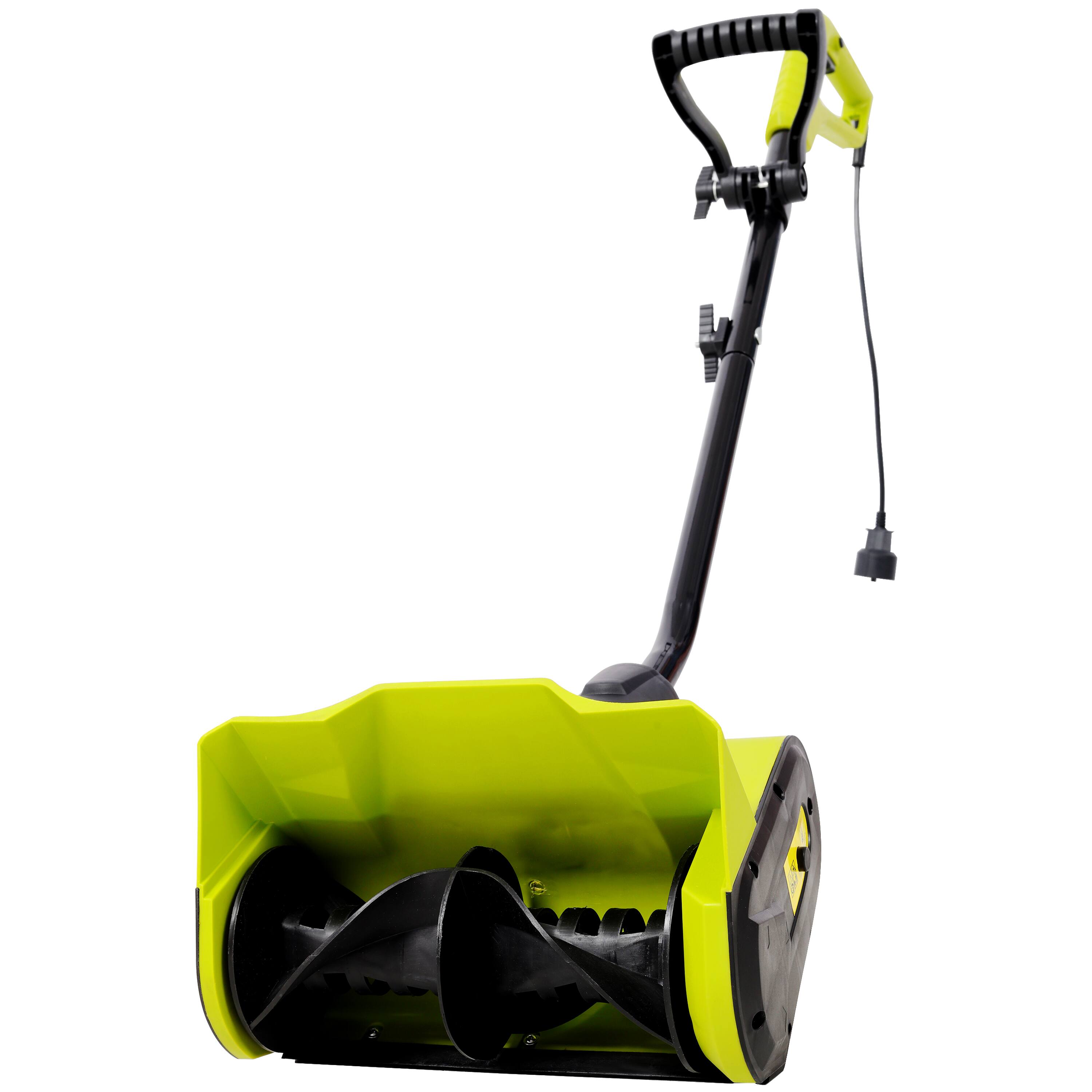 MOOSOO - Electric Snow Shovel, 12" Corded Snow Blower, Adjustable Handle For Driveway/Patio - Green
