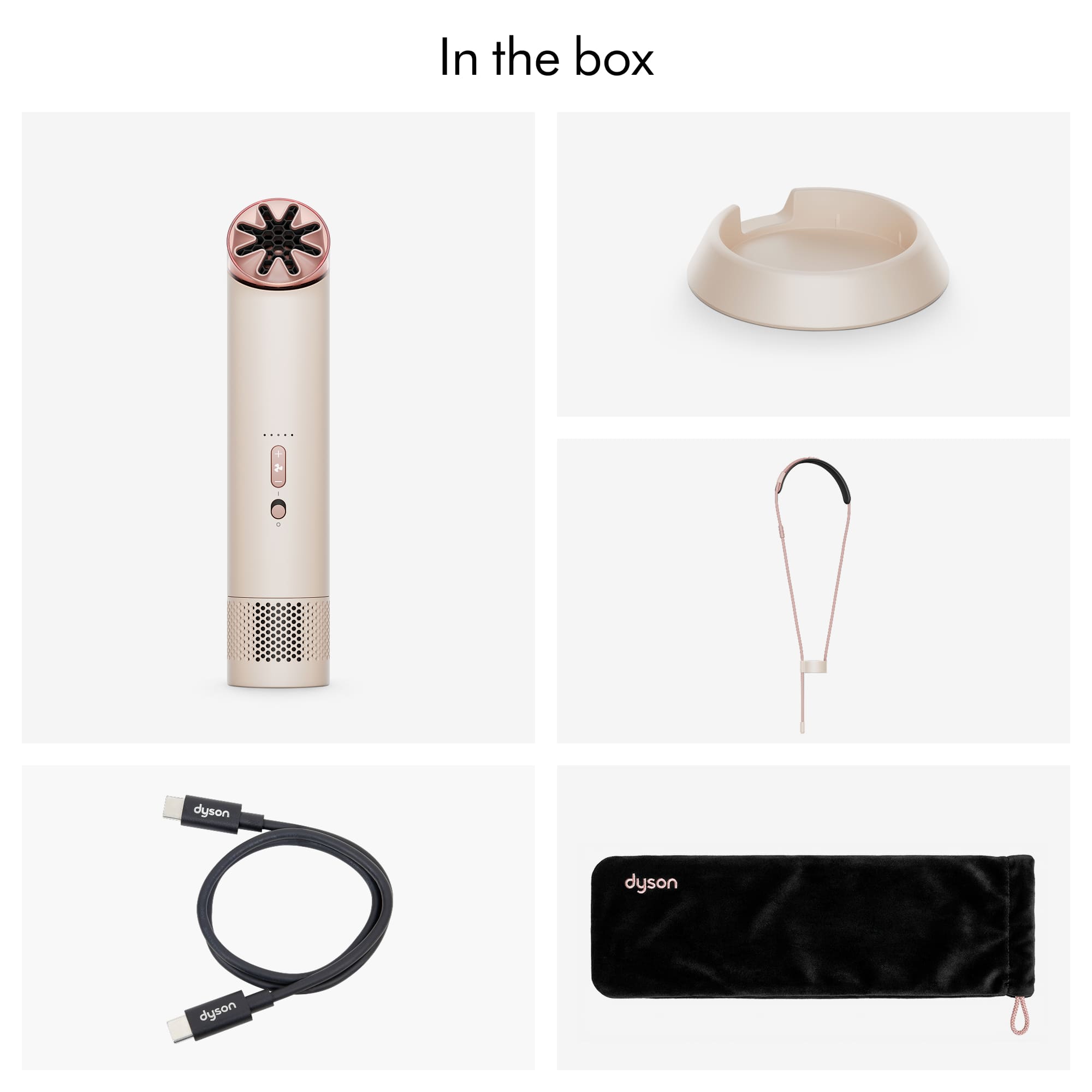 Dyson HushJet Mini Cool Fan w/ Accessories Stone / Blush 641014-01