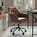 Alt View 14. Martha Stewart - Rayna Faux Leather Office Chair - Saddle Brown Faux Leather/Oil Rubbed Bronze.