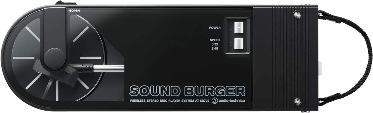 Alt View 12. Audio-Technica - AT-SB727-BK Sound Burger Portable Turntable - Black.