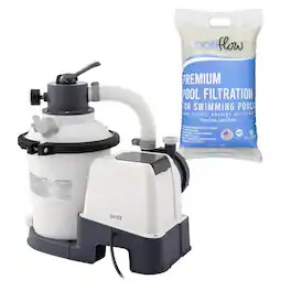 Intex - 26641EG Krystal Clear Sand Filter Pump & OptiFlow Premium Pool Filter Sand