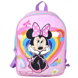 Disney - Pink Minnie Mouse 16" School Backpack For Girls - Assorted Pre-Pack