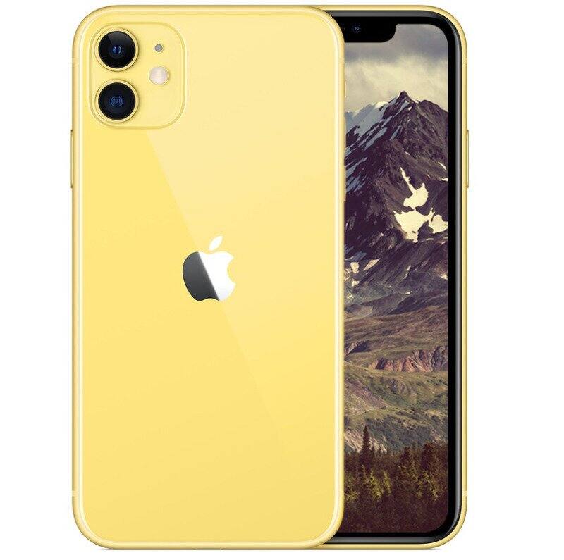 Front. Apple - iPhone 11 A2111 (Fully Unlocked) 128GB - Yellow.