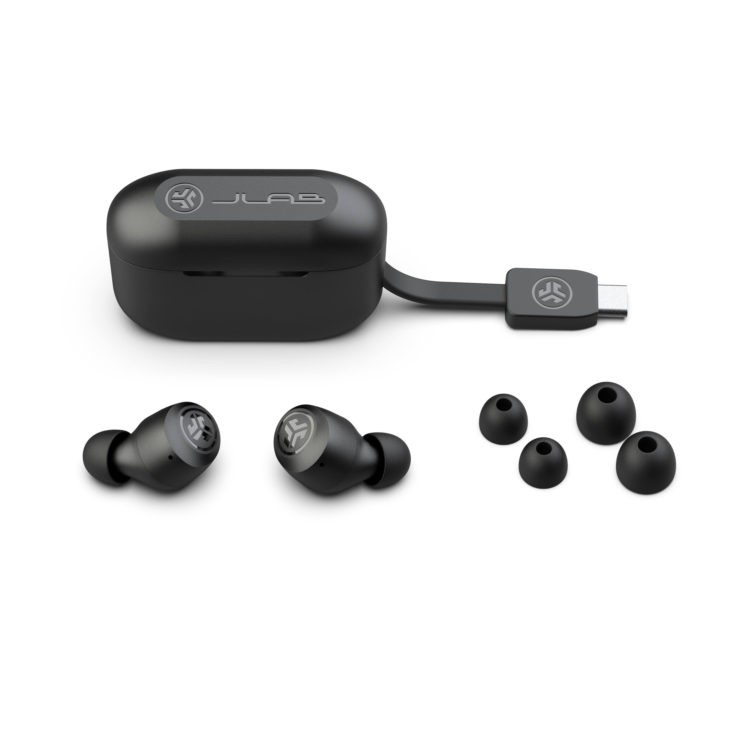 Back. JLab - GO Air POP True Wireless Earbuds - Black.