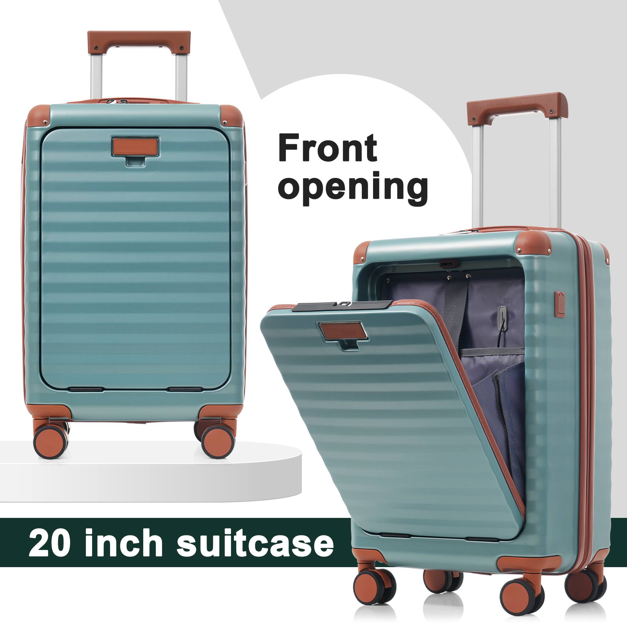 Front opening  
20 inch suitcase