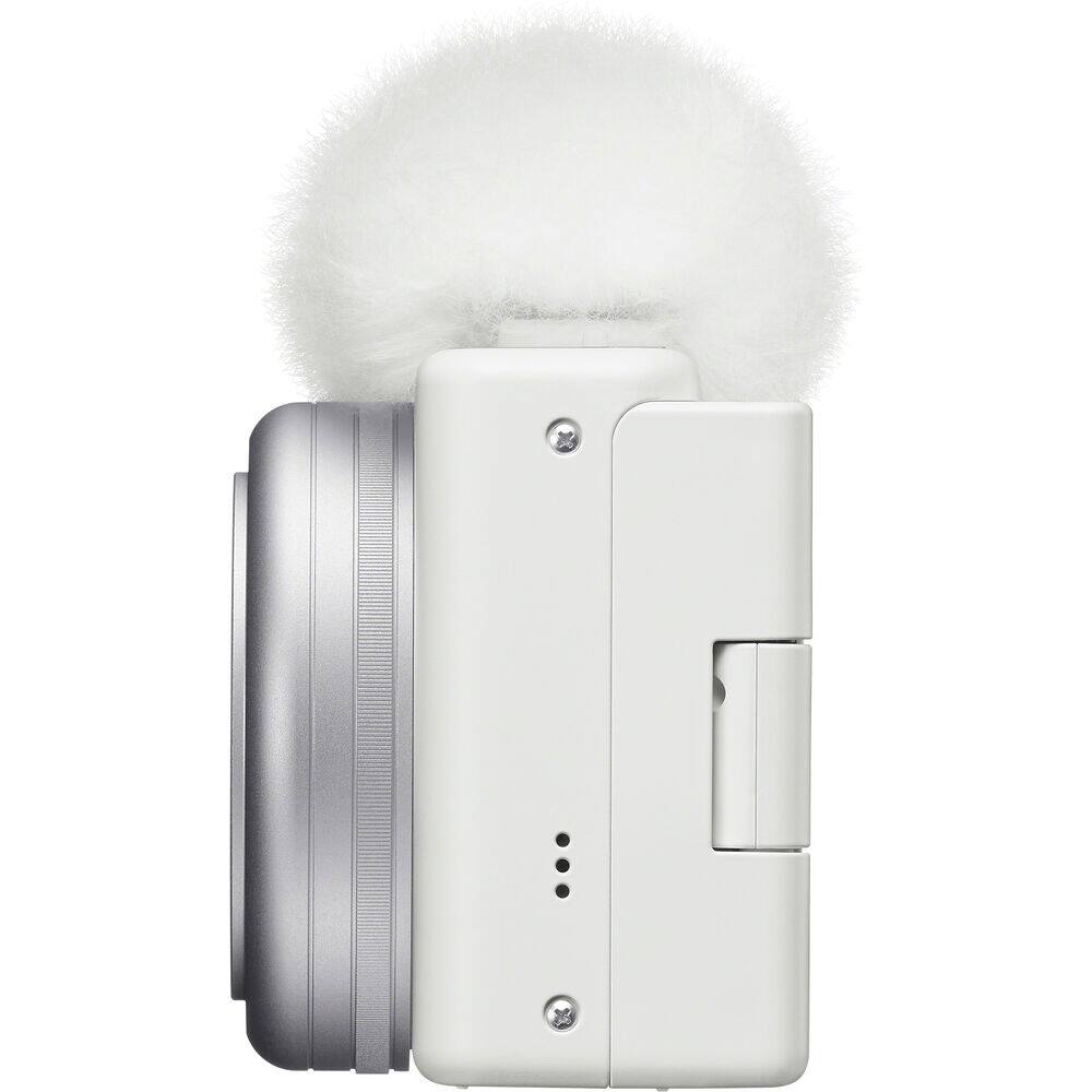 Alt View 3. Sony - Sony ZV-1F Vlogging Camera with Vlogger Accessory Kit (White) - White.