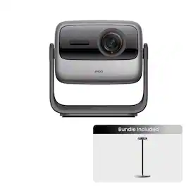 JmGO - N1S Ultimate 4K UHD Triple Laser Projector Google TV 3300 ISO Lumens Dolby Audio WiFi6 with Floor Stand - Dark Gray