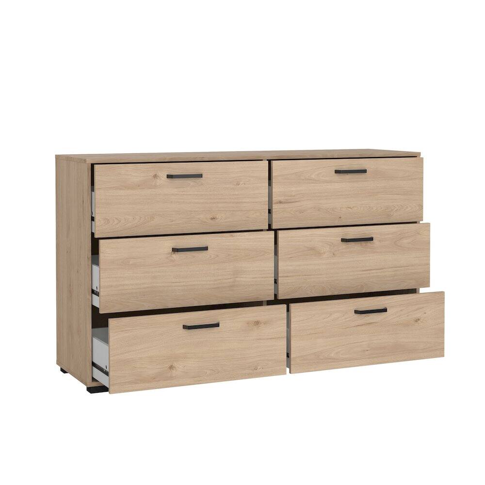 Alt View 1. Tvilum - Sofia 6 Drawer Double Dresser, Jackson Hickory - Brown.